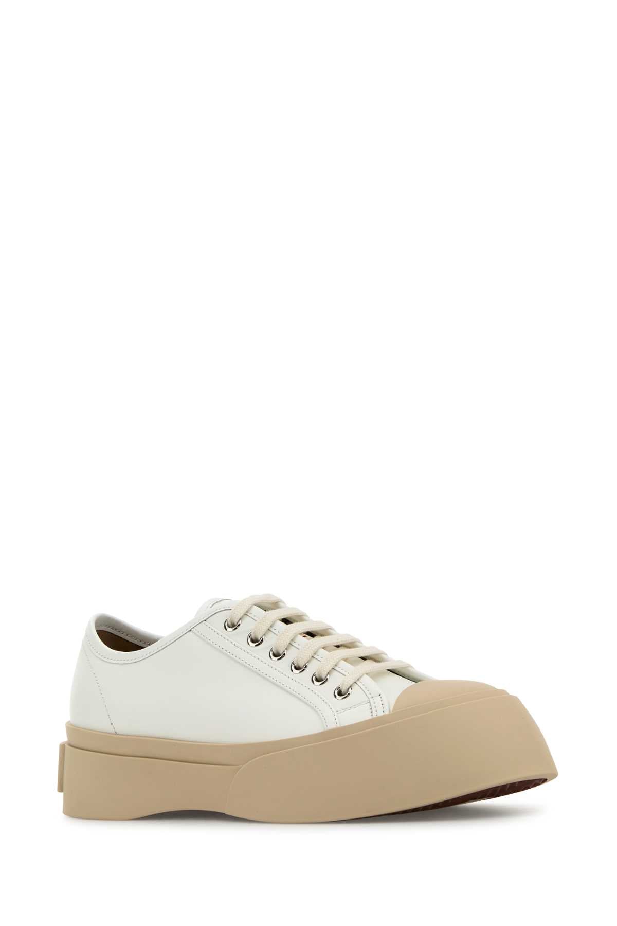 White Leather Pablo Sneakers Lilywhite