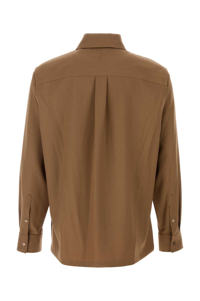 Fs1329au60 F0qe1 Tobacco Exterior: Virgin Wool Camicie