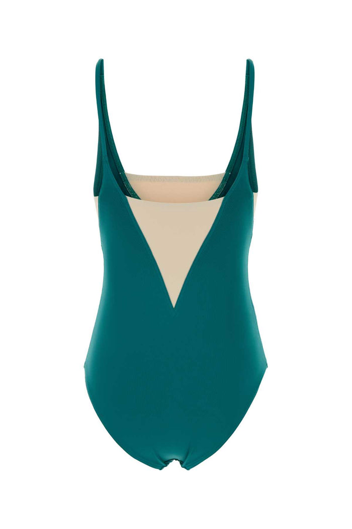 Teal Green Stretch Nylon Entrevue Swimsuit Persane/percale Exterior: Elastane Costumi Da Bagno