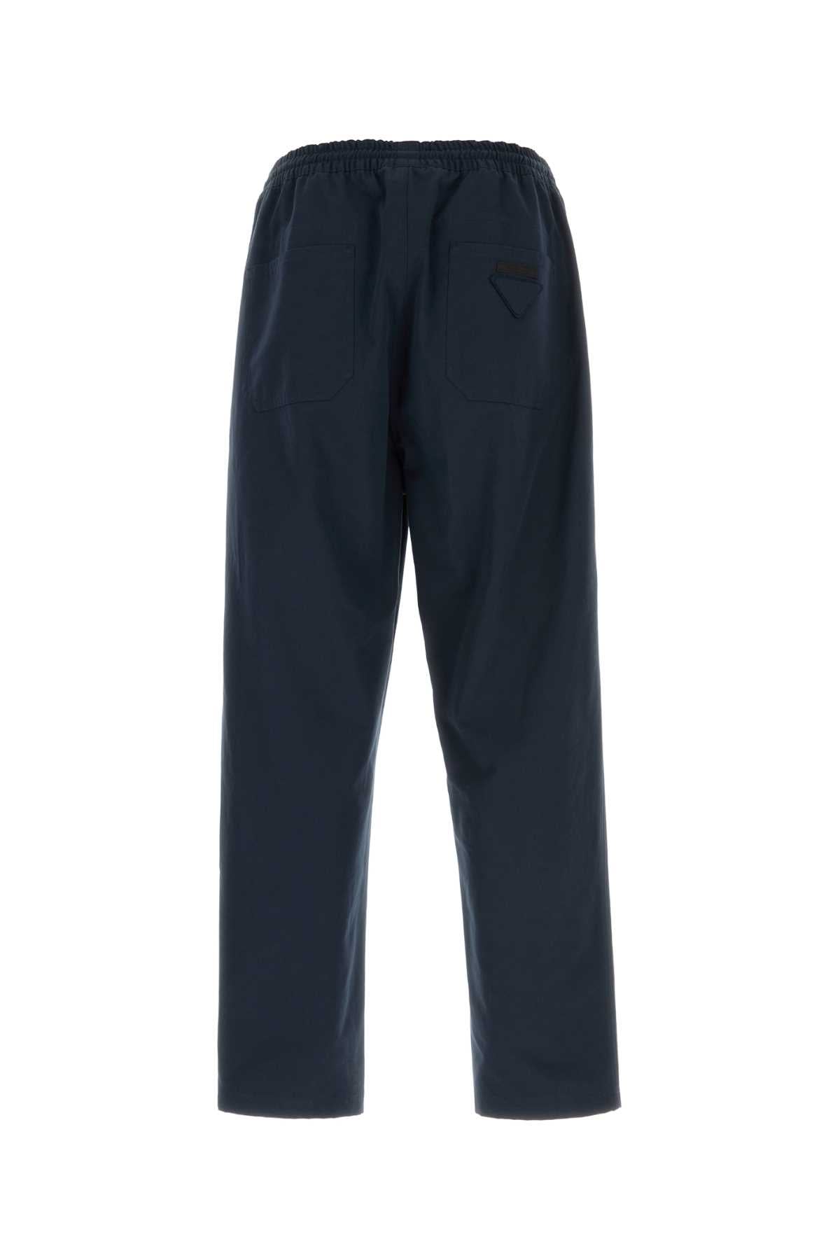 Navy Blue Cotton Pant Bleu Pantaloni