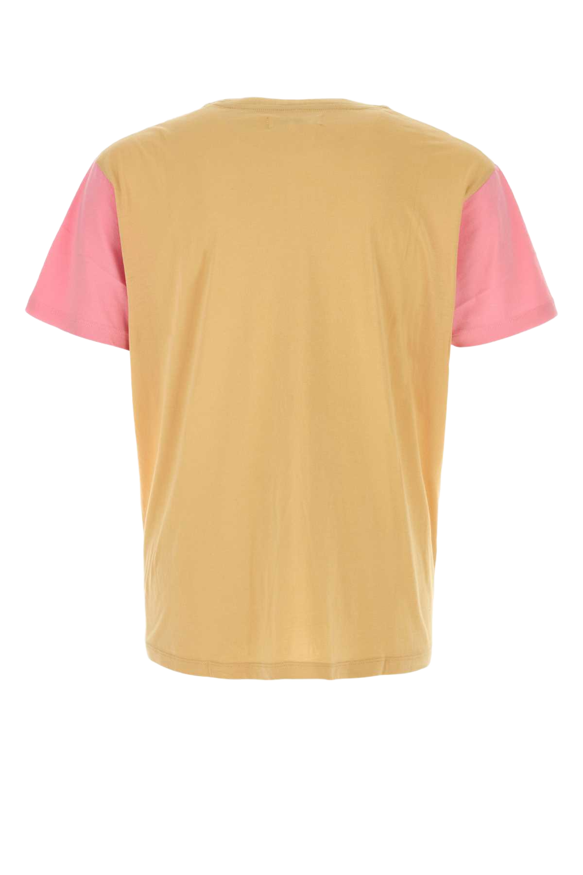 Beige Cotton Sleeve T-Shirt Beigepink Exterior: Organic