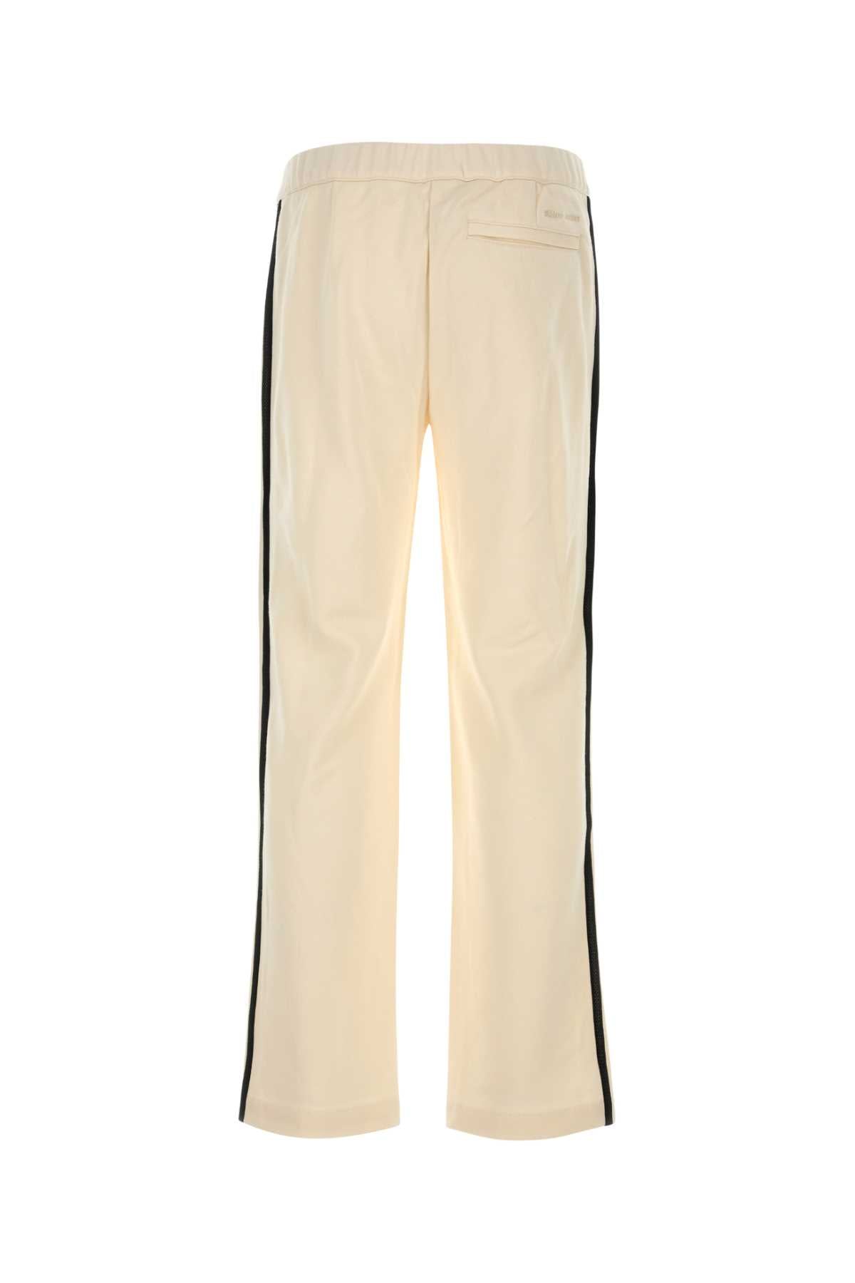 Cream Cotton Blend Adidas X Wales Bonner Joggers Wonderwhite Exterior: Rayon Pantaloni