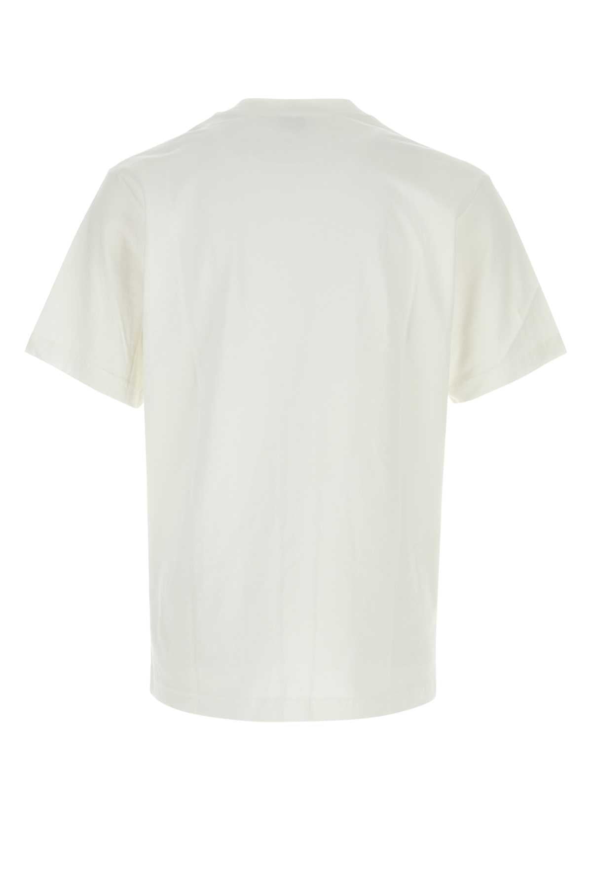 White Cotton T-Shirt Black Exterior