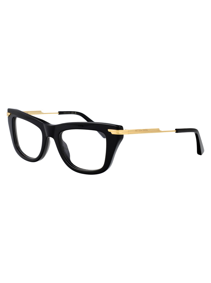 Bv1370o Black-gold-transparent Acetate Optical