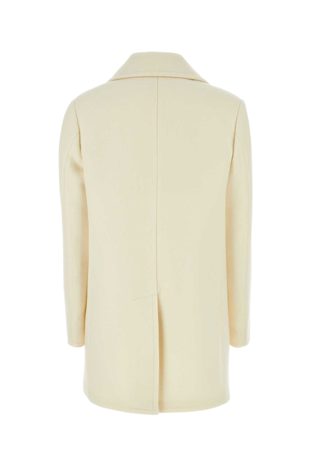 Ivory Wool Blend Coat Avorio Cappotti