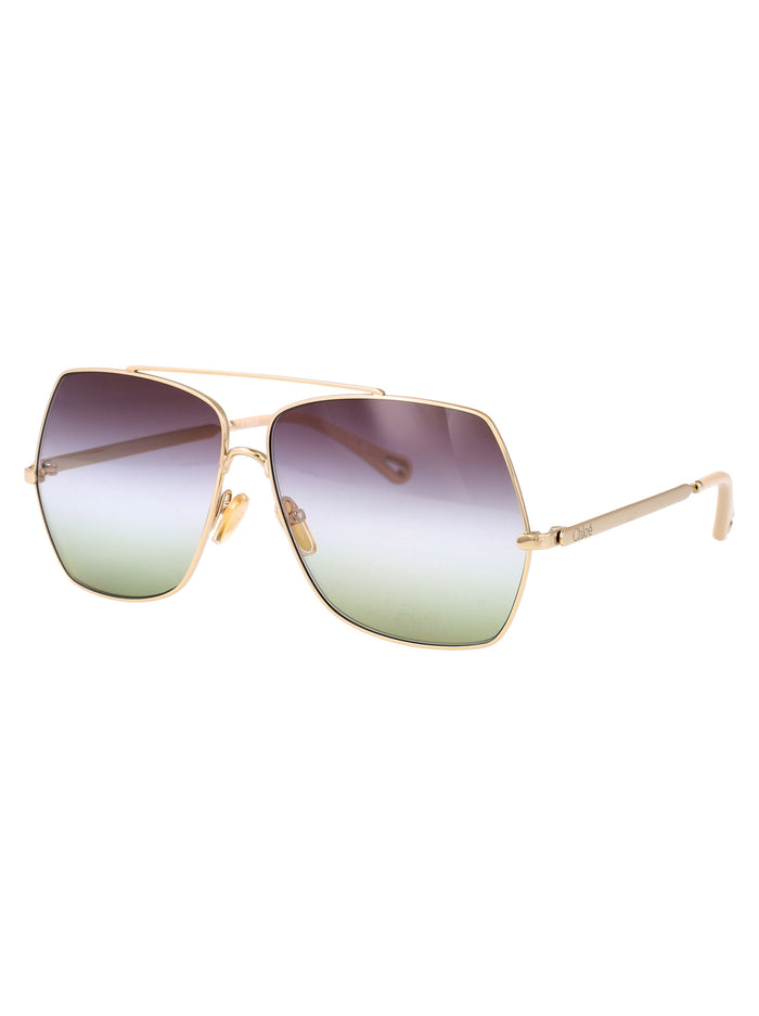Ch0278s 002 Gold-gold-green Metal Sunglasses
