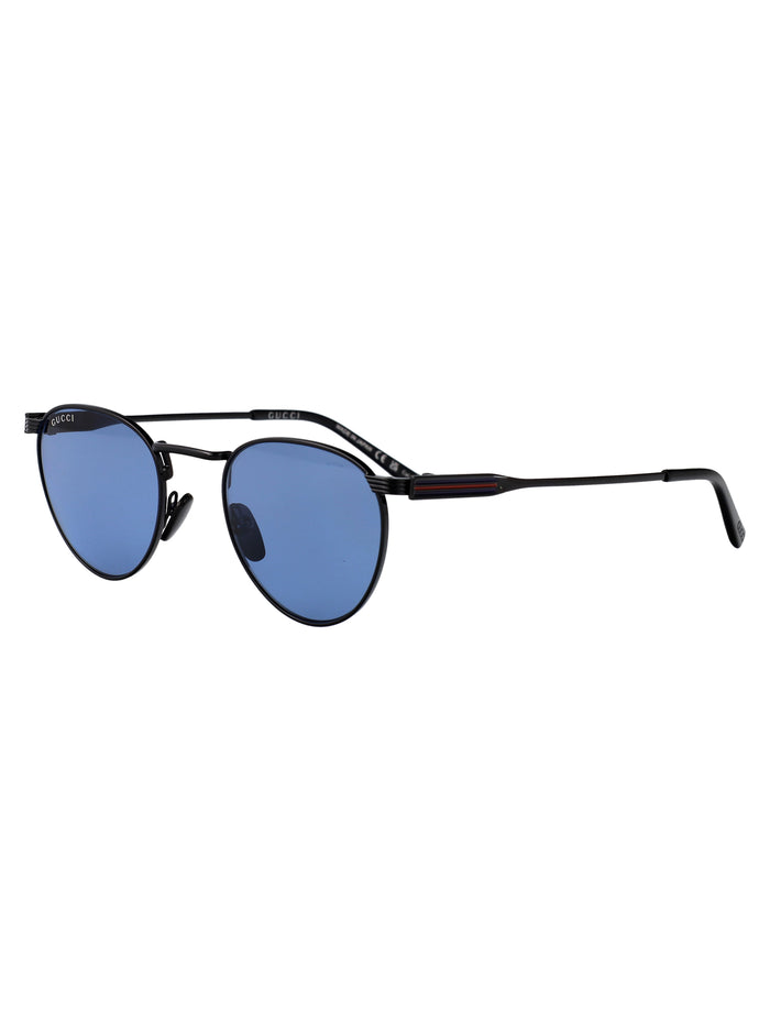 Gg1875s Black-black-blue Metal Sunglasses