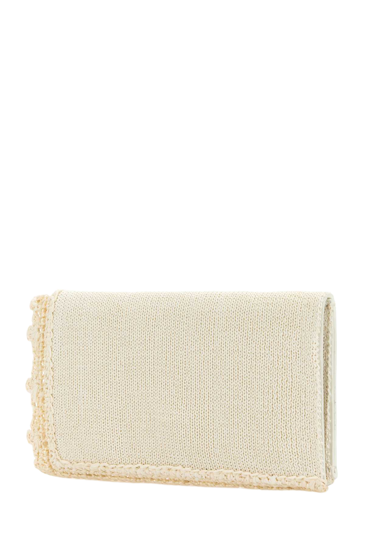 Ivory Crochet Clutch Offwhite