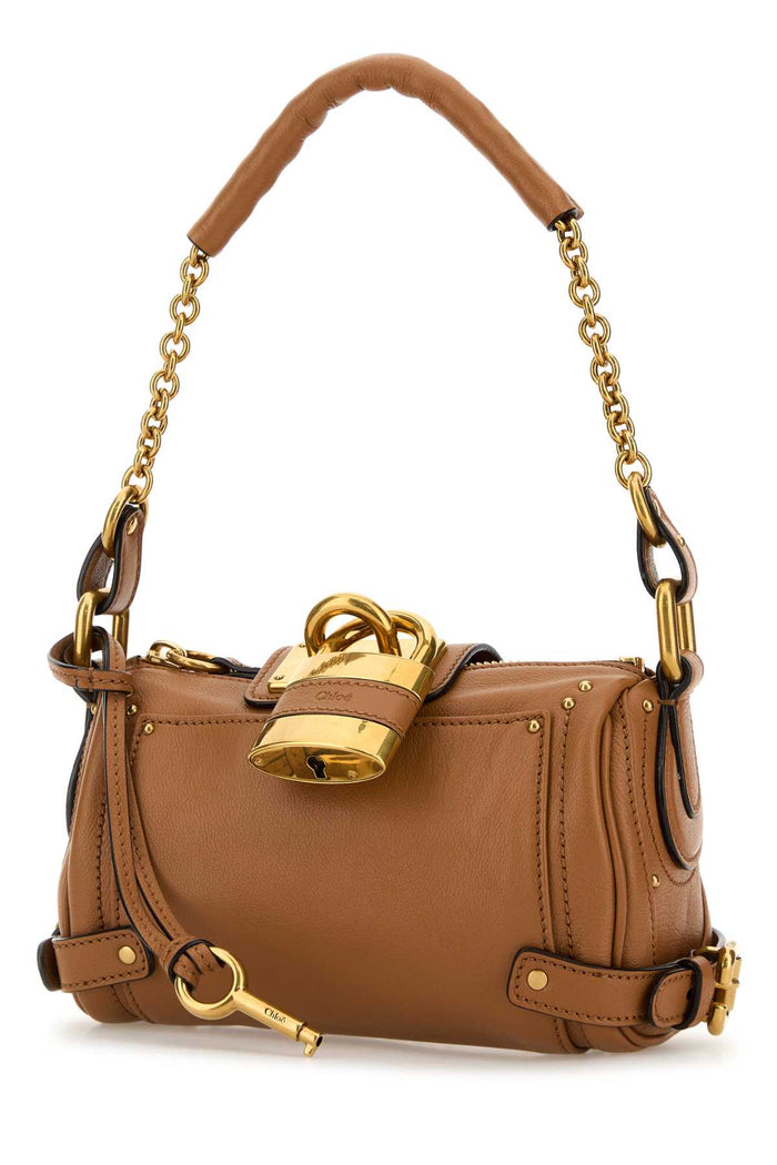 Biscuit Leather Small Paddington Shoulder Bag Mustangbrown Borse A Mano