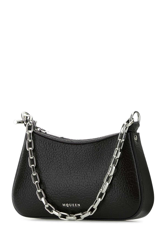 Black Leather Mini T-Bar Handbag Blacksilver Borse A Mano