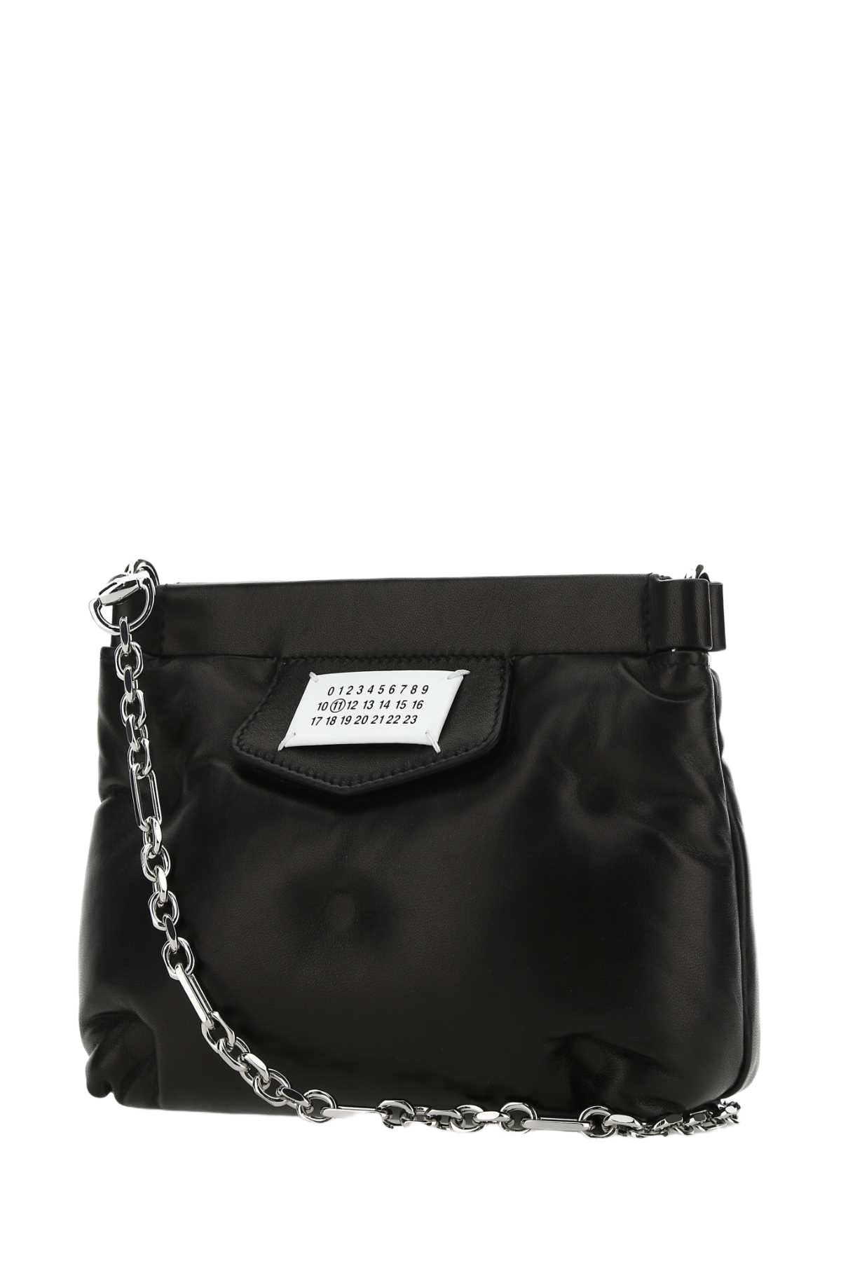 Black Nappa Leather Glam Slam Red Carpet Clutch T8013