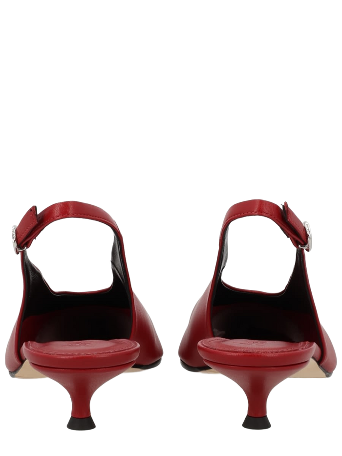 Kitten Shoes Red Leather Heels
