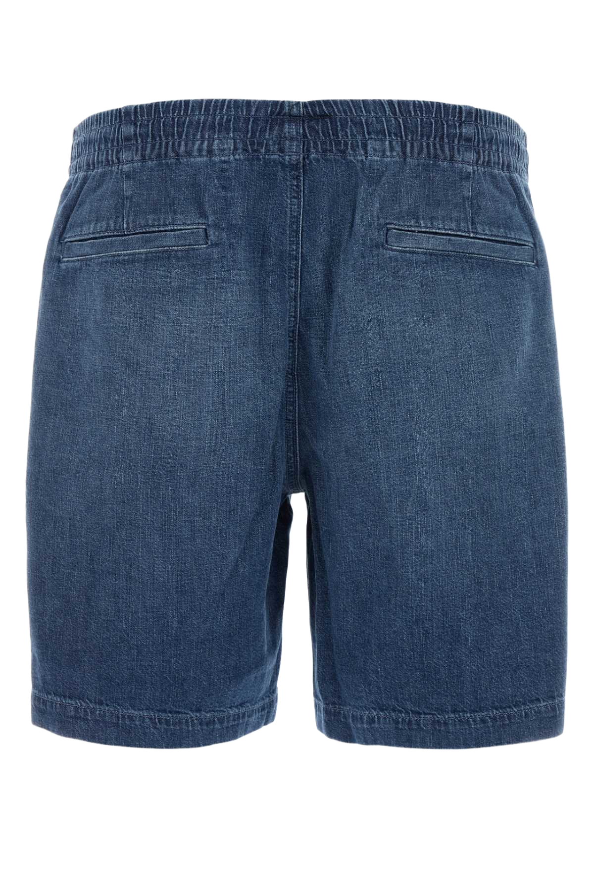 Denim Bermuda Shorts Blane Exterior: Cotton