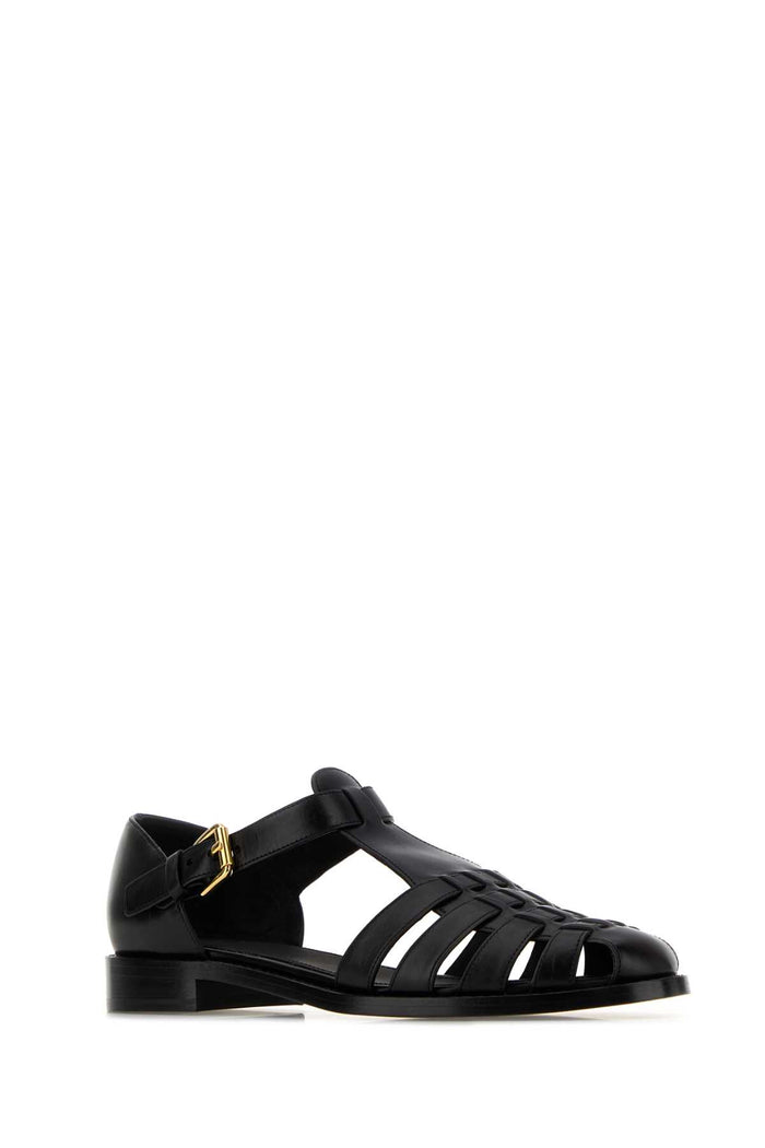 Black Leather Kelsey Ballerinas Ballerine