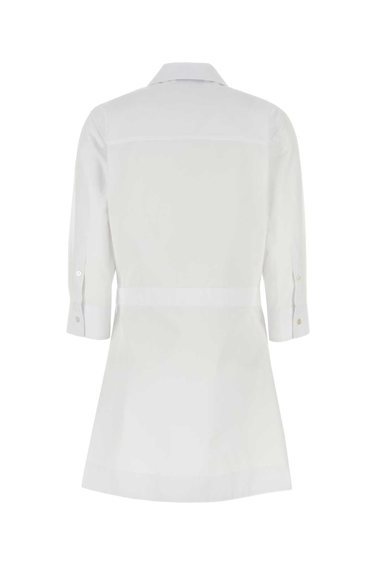 White Poplin Shirt Dress Exterior: Cotton Abiti