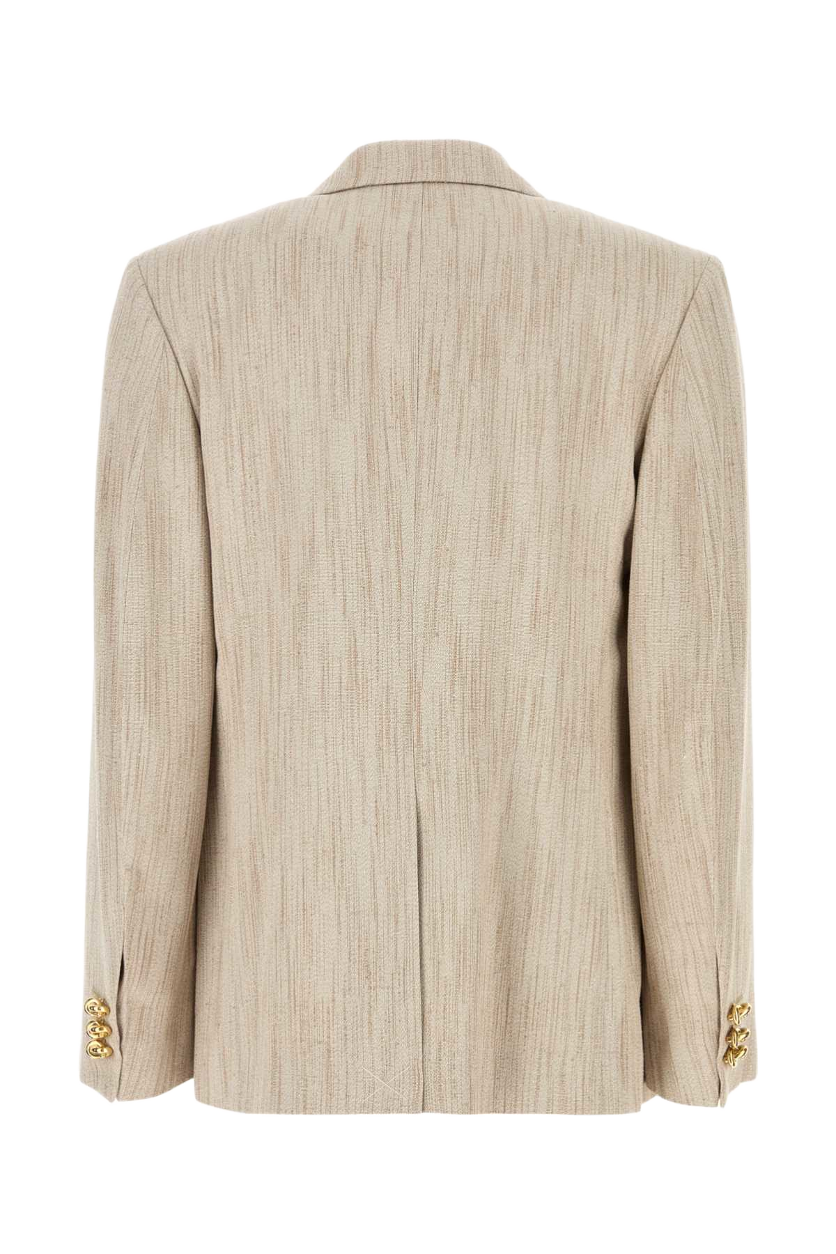 Melange Sand Viscose Blend Blazer Greyputty Giacche E Gilet