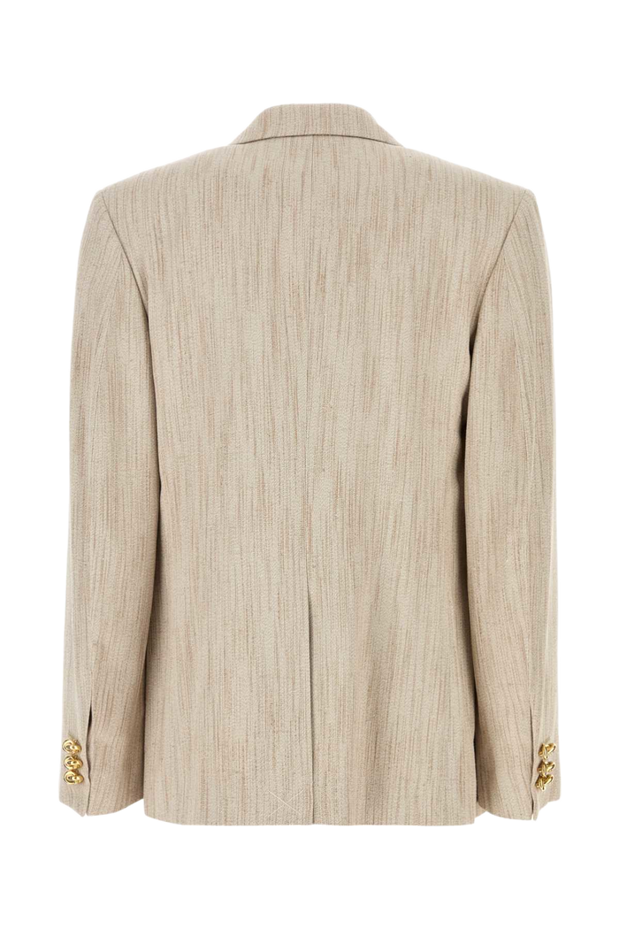 Melange Sand Viscose Blend Blazer Greyputty Giacche E Gilet