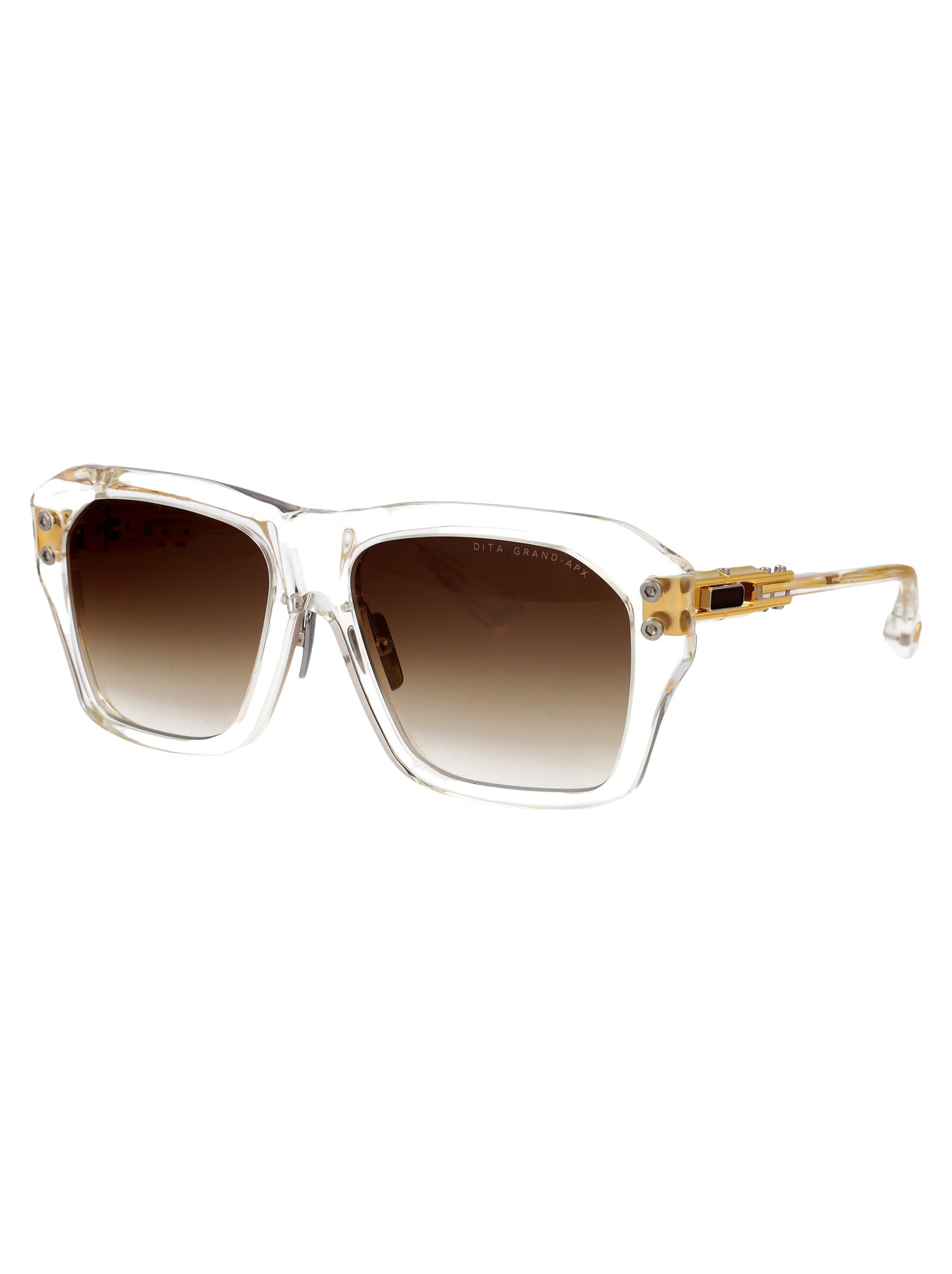 Dts417-A-02 02 Crystal Clear - Yellow Gold Gradient Acetate Sunglasses