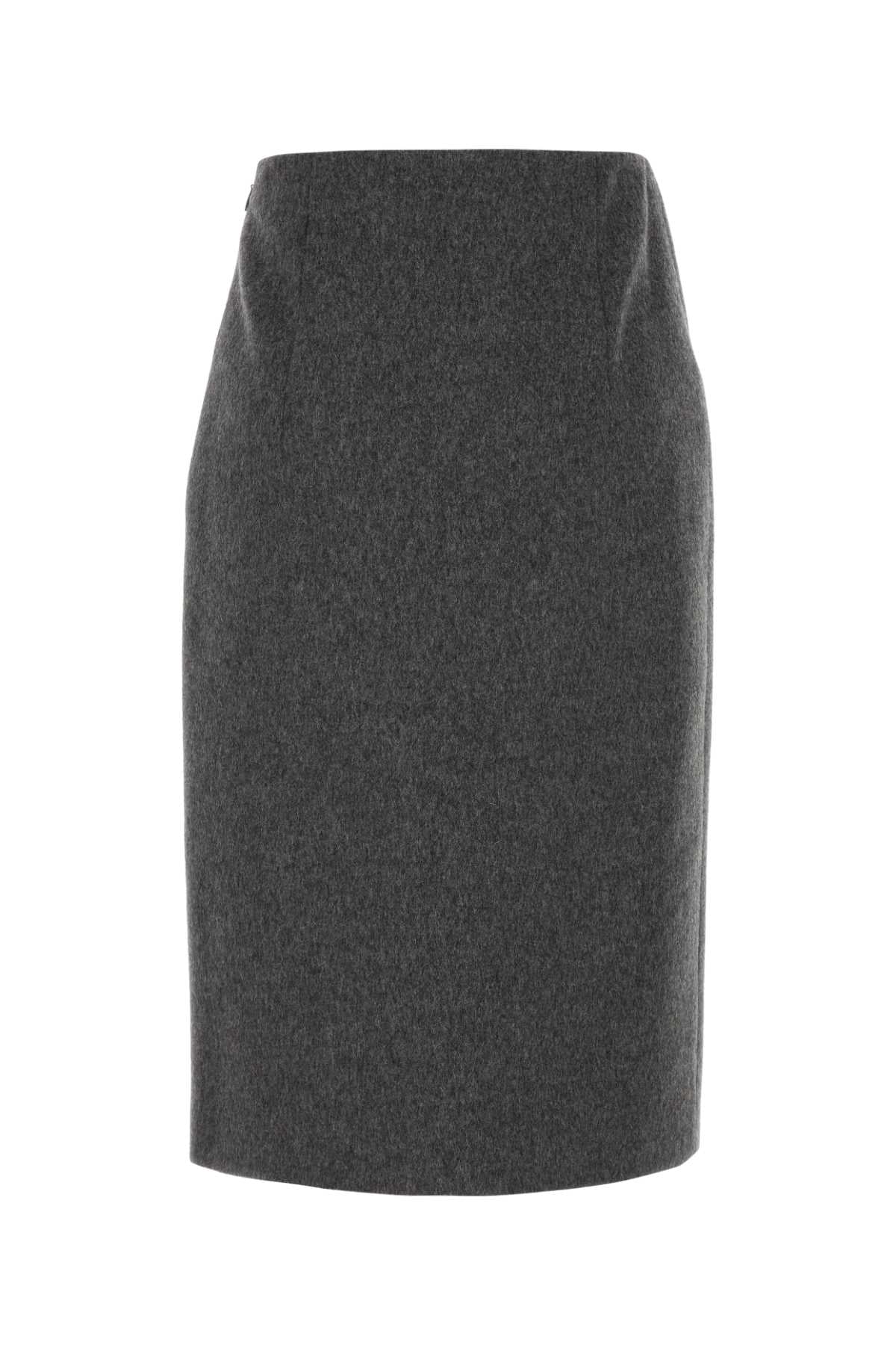 Dark Grey Wool Skirt Ardesia Gonne