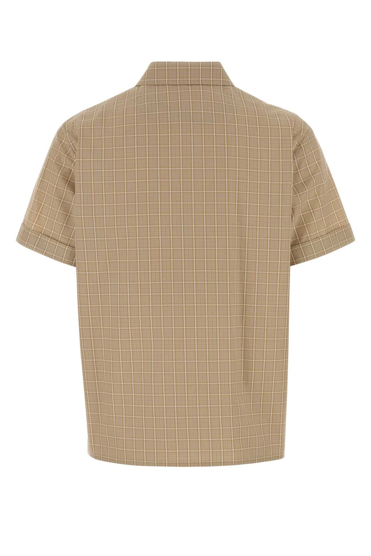 Embroidered Poplin Shirt Albino Exterior: Cotton Camicie