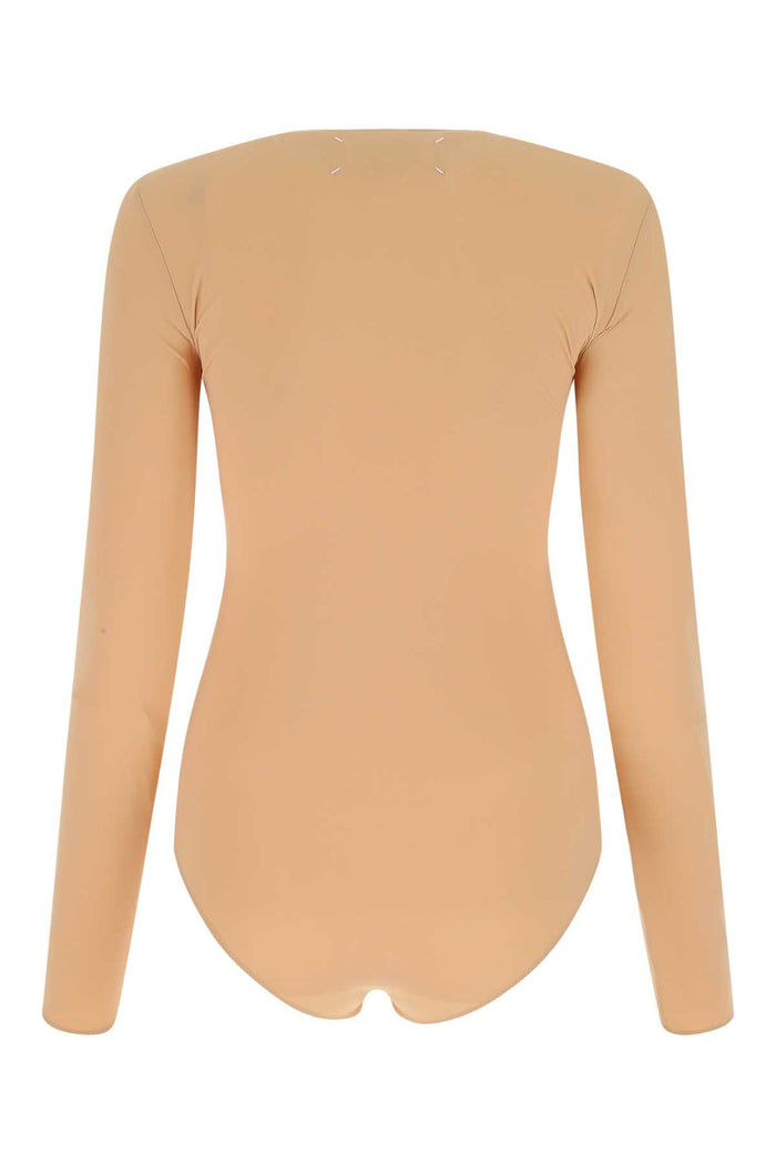 Skin Pink Stretch Nylon Bodysuit 121 Exterior: Elastane Maglie
