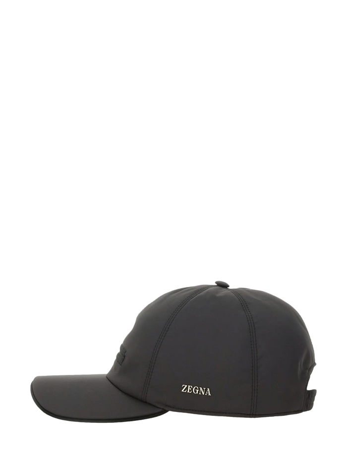 Baseball Hat With Logo Black Polyester