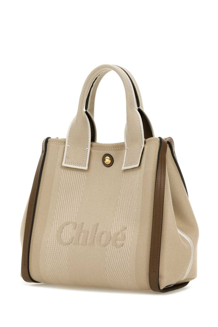 Multicolor Canvas Small Chloã© Carry Shopping Bag Vegetalbeige Borse A Mano
