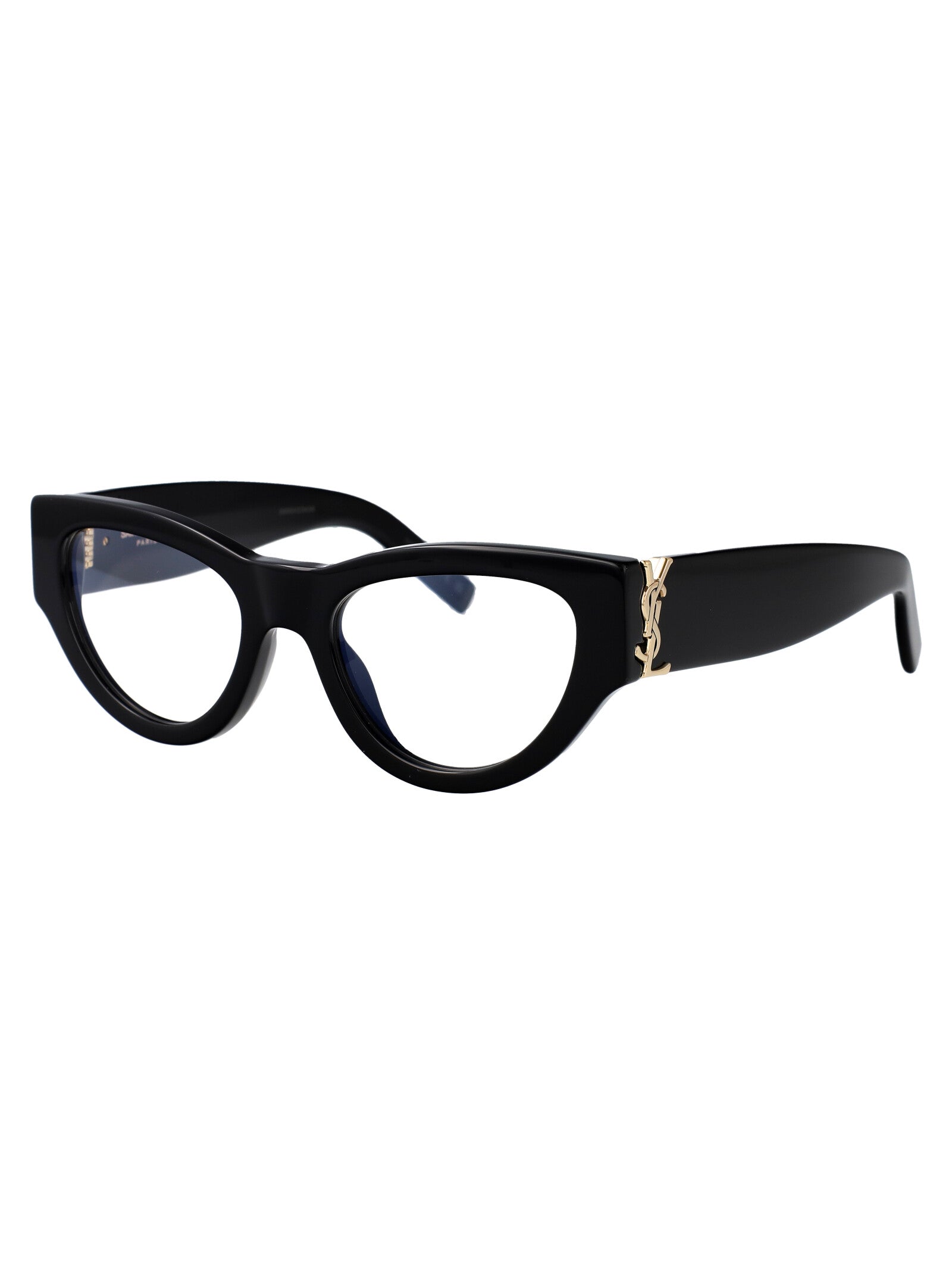 Sl M94 Opt 001 Black-black-transparent Acetate Optical