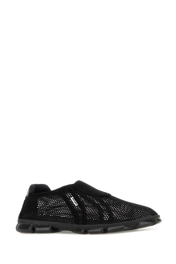 Black Mesh Slip Ons Nero Sneaker