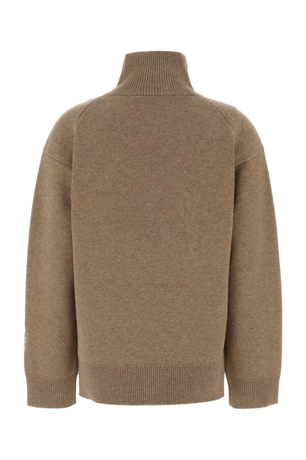 Biscuit Wool Oversize Sweater Beige Exterior: Maglieria