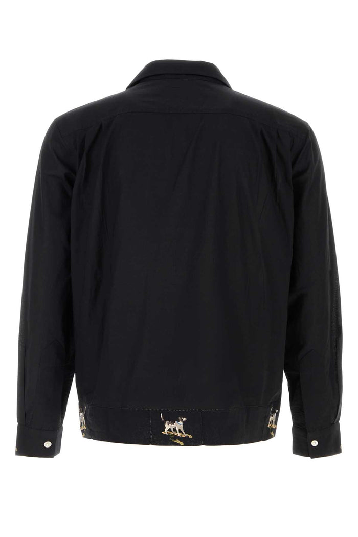 Black Poplin Pointer Shirt Exterior: Cotton Camicie