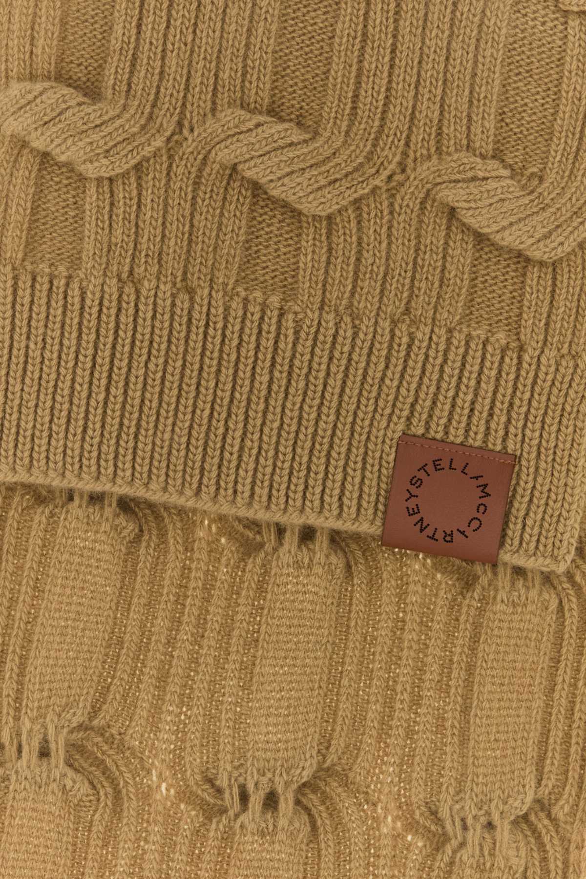 Camel Wool Scarf Sciarpe E Foulard
