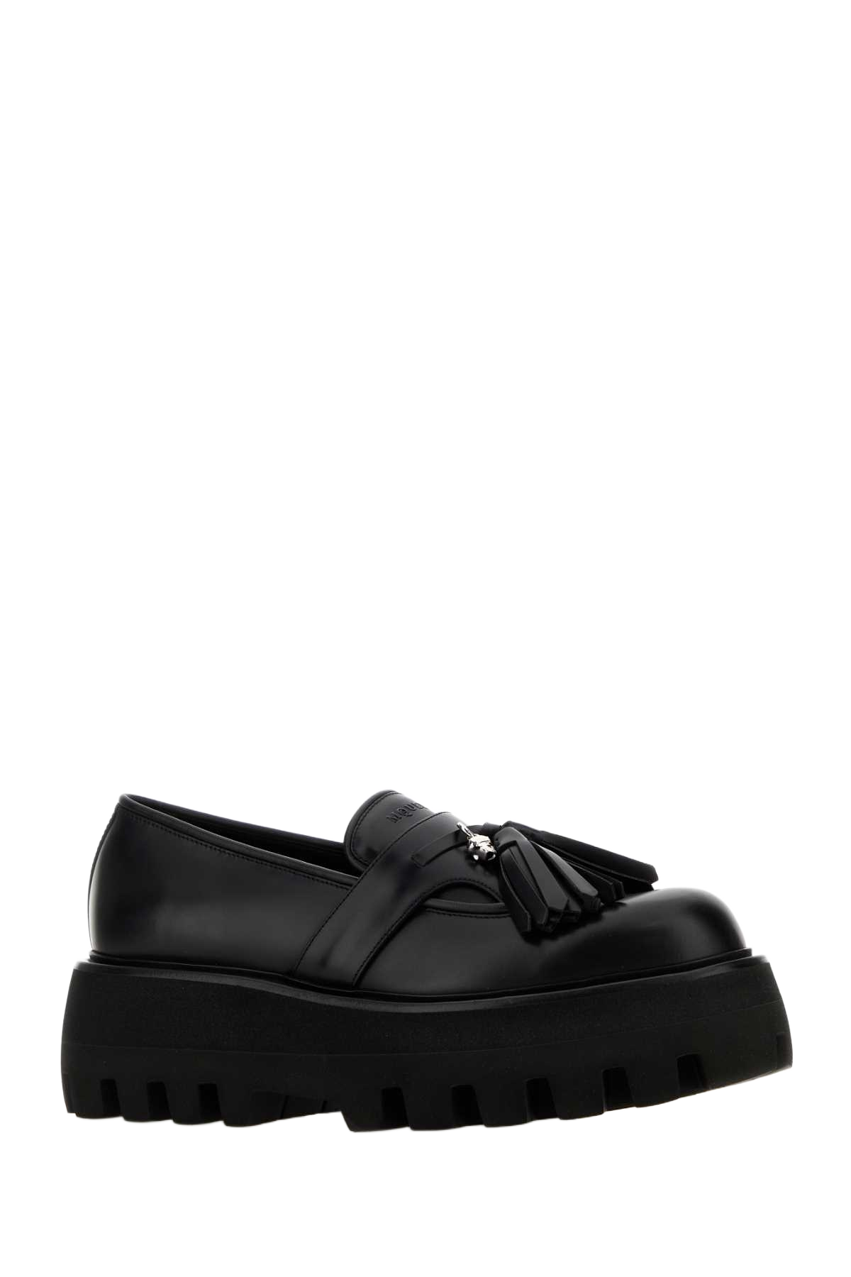 Black Leather Sofa Loafers Mocassini