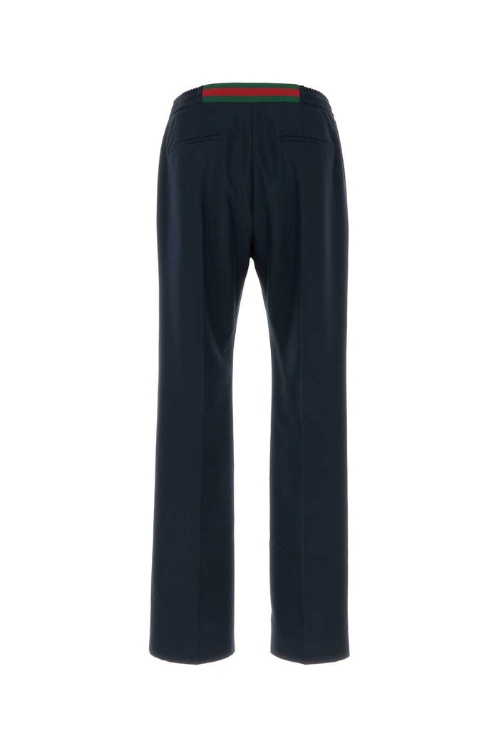 Navy Blue Tech Panama Pant Nightsky Polyester Pantaloni