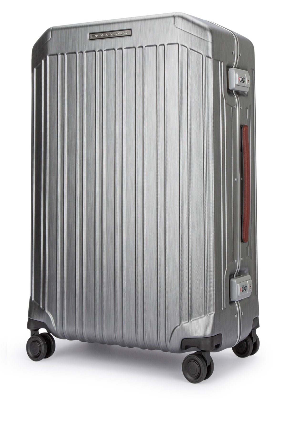 Trolley Medio 4 Ruote Policarbonato E Pelle Ncu Valigie