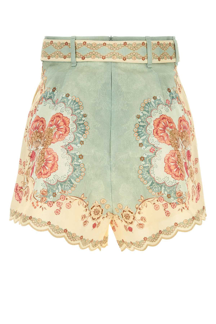 Wallpaperfloralmint Linen Short