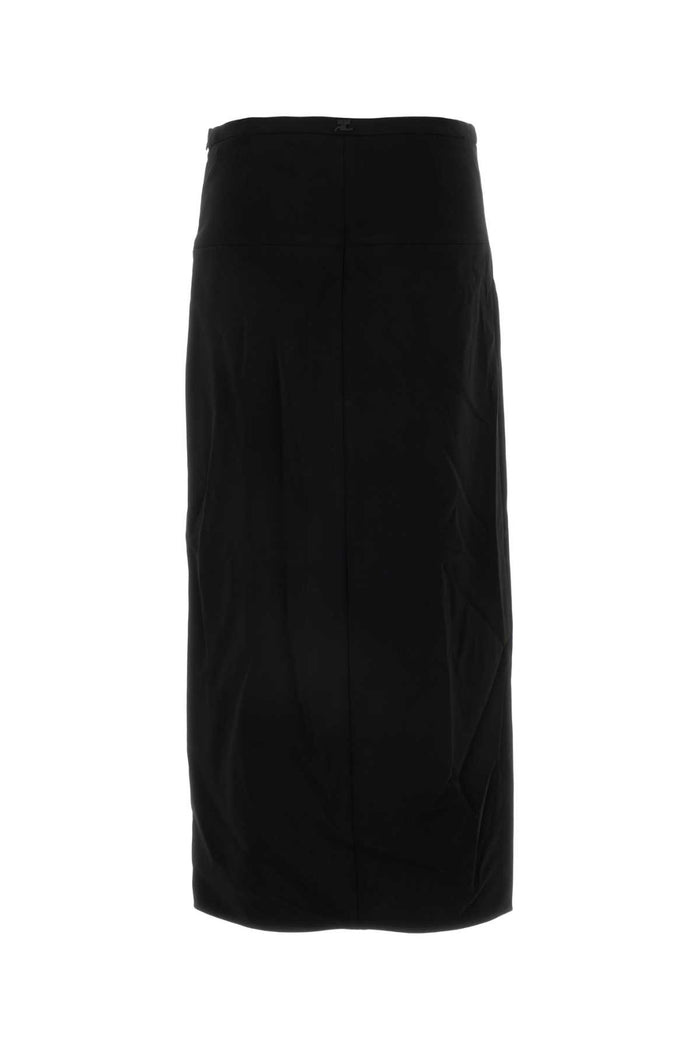 Black Polyester Blend Skirt Gonne