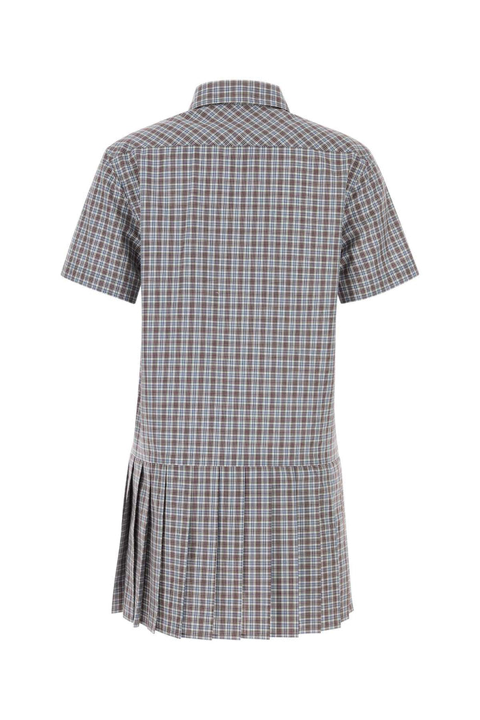 Embroidered Cotton Mini Shirt Dress Aviobordeaux Co-trochusniloticus Abiti