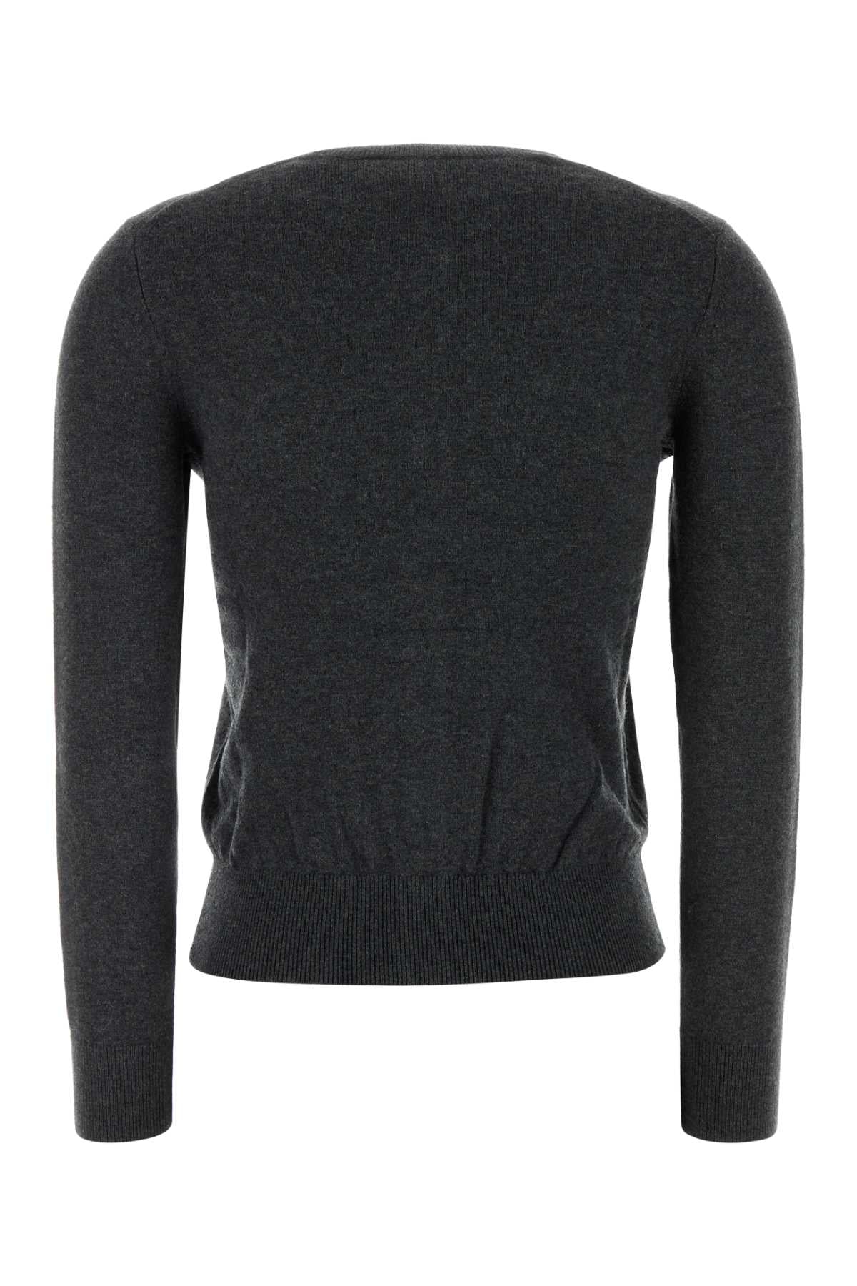 Charcoal Cotton Blend Mona Cardigan Anthracite Maglieria