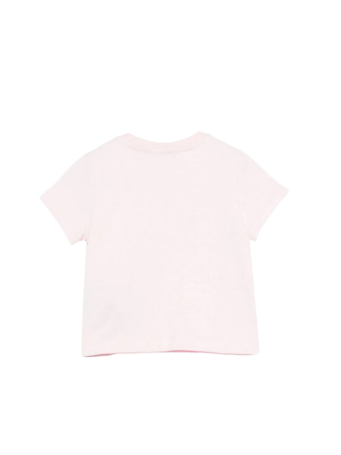 T-Shirt With Logo Pink Cotton T-shirts