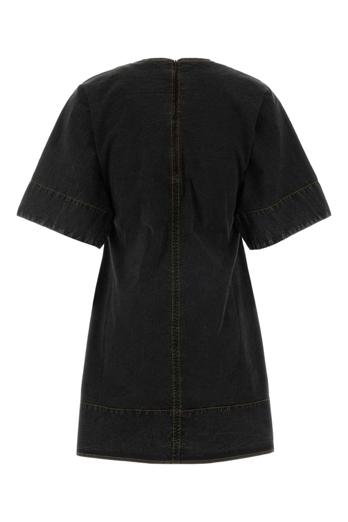 Black Organic Cotton Elastane Abiti