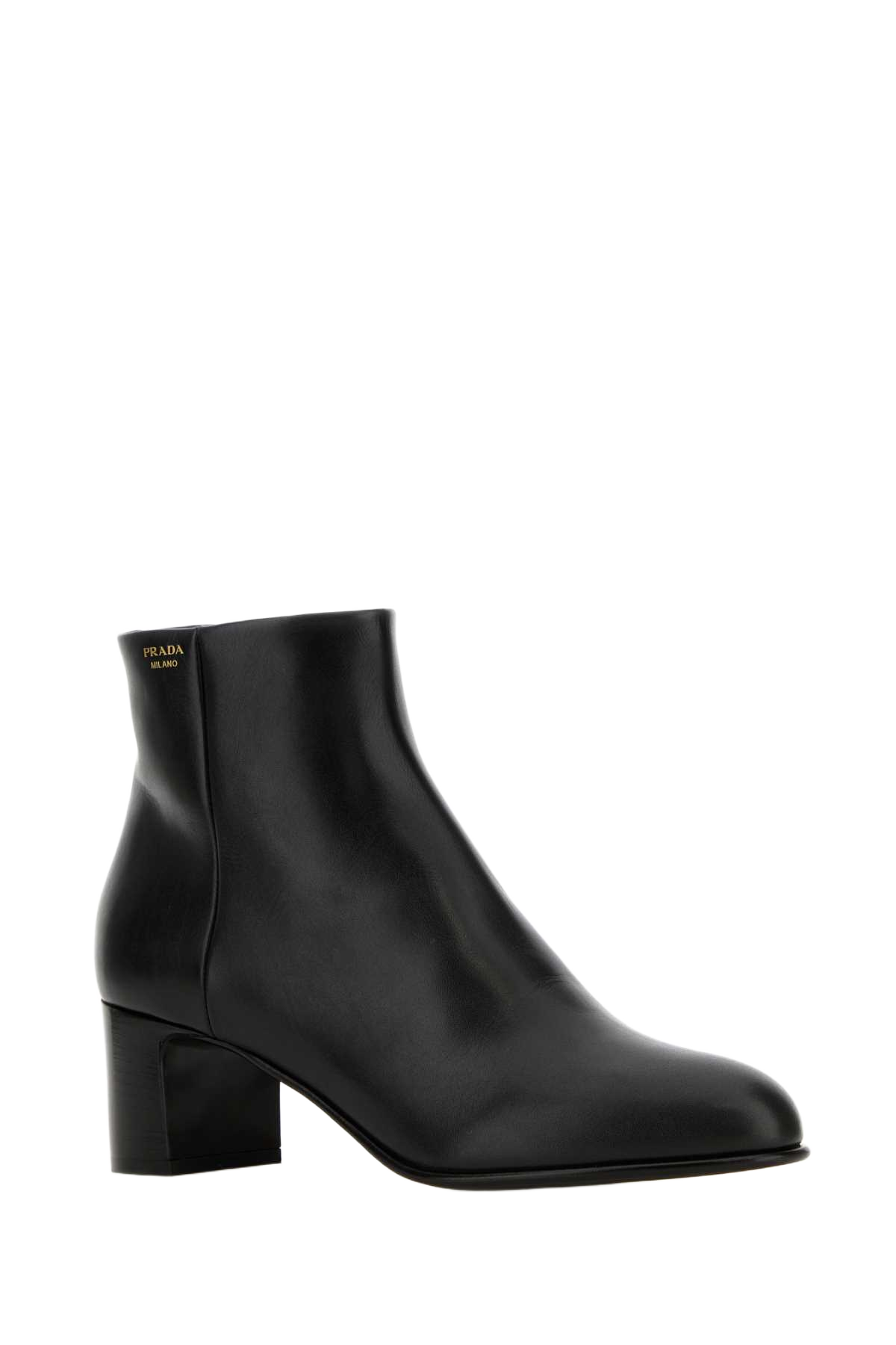 Black Leather Ankle Boots Nero Stivali