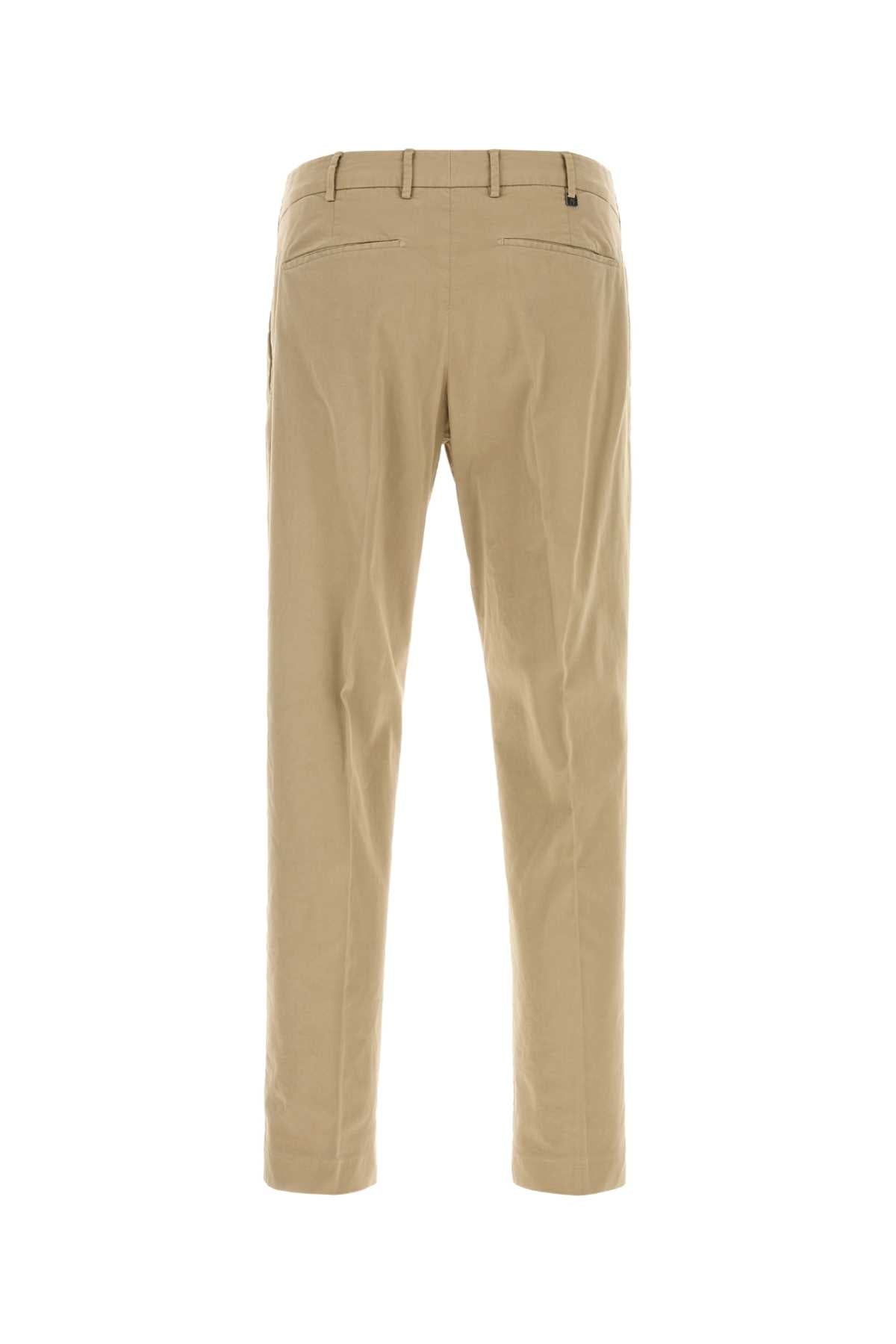 Beige Stretch Cotton Pant Y045 Exterior: Elastane Pantaloni