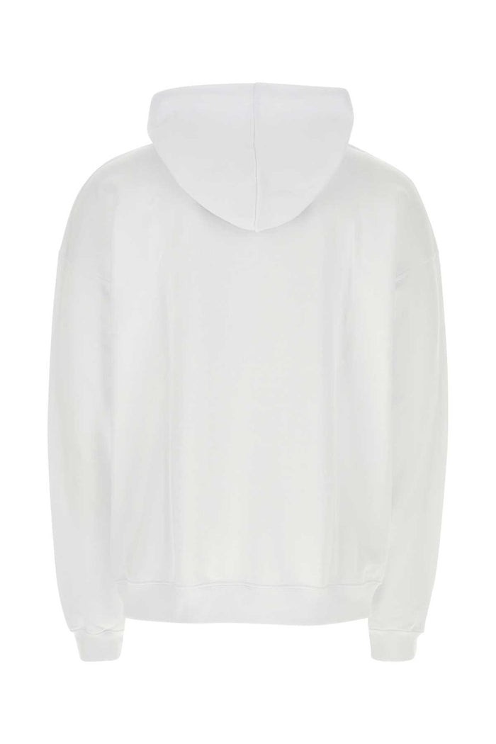 White Cotton Sweatshirt Exterior: Felpe