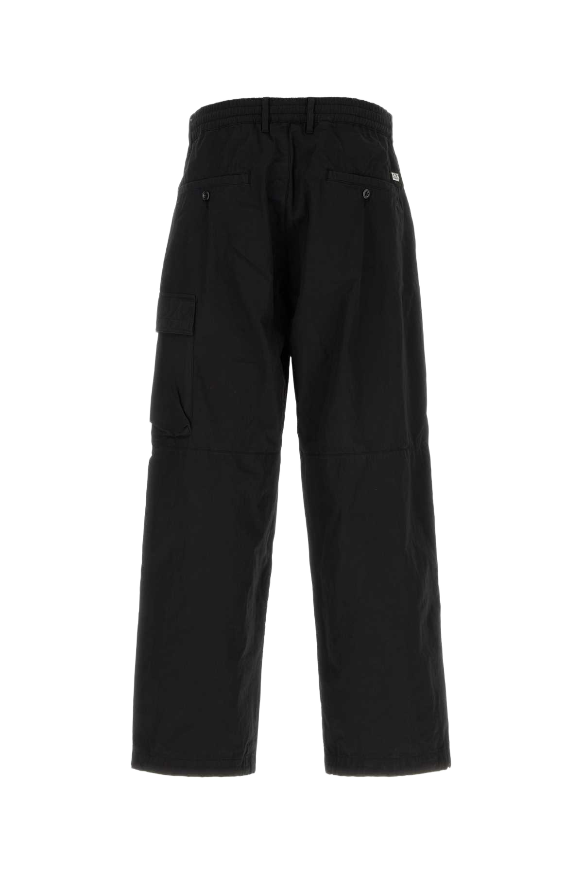 Black Cotton Cargo Pant Exterior: Pantaloni