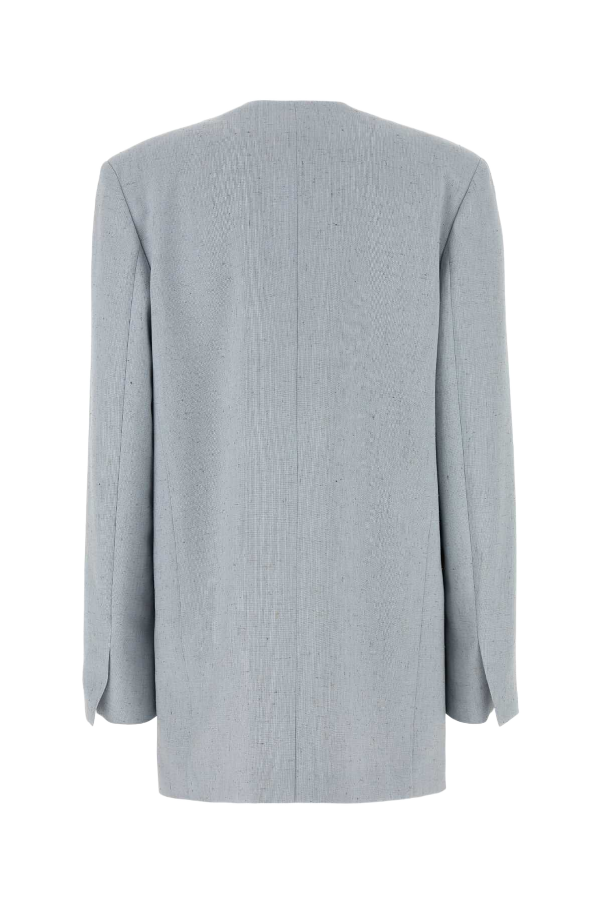 Melange Light-Blue Jersey Blazer Azzurro Viplse Giacche E Gilet