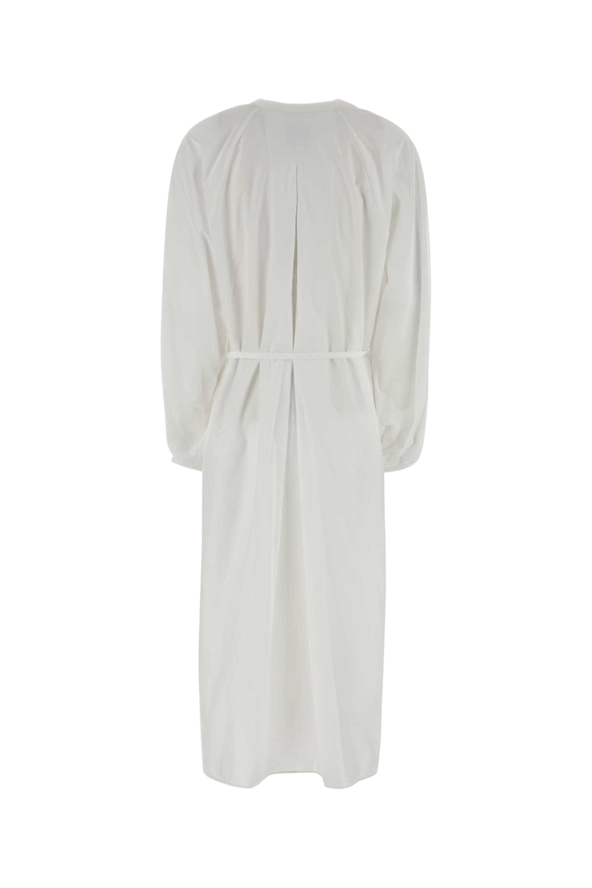 White Poplin Vitti Shirt Dress Exterior: Cotton Abiti