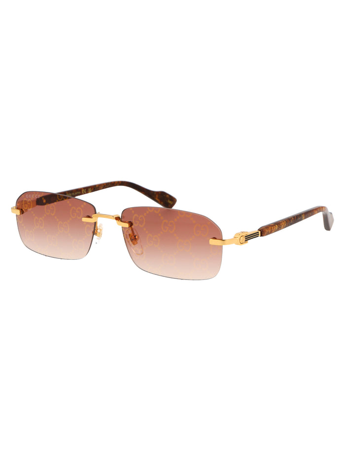 Gg1221s 004 Gold Yellow Red Metal Sunglasses