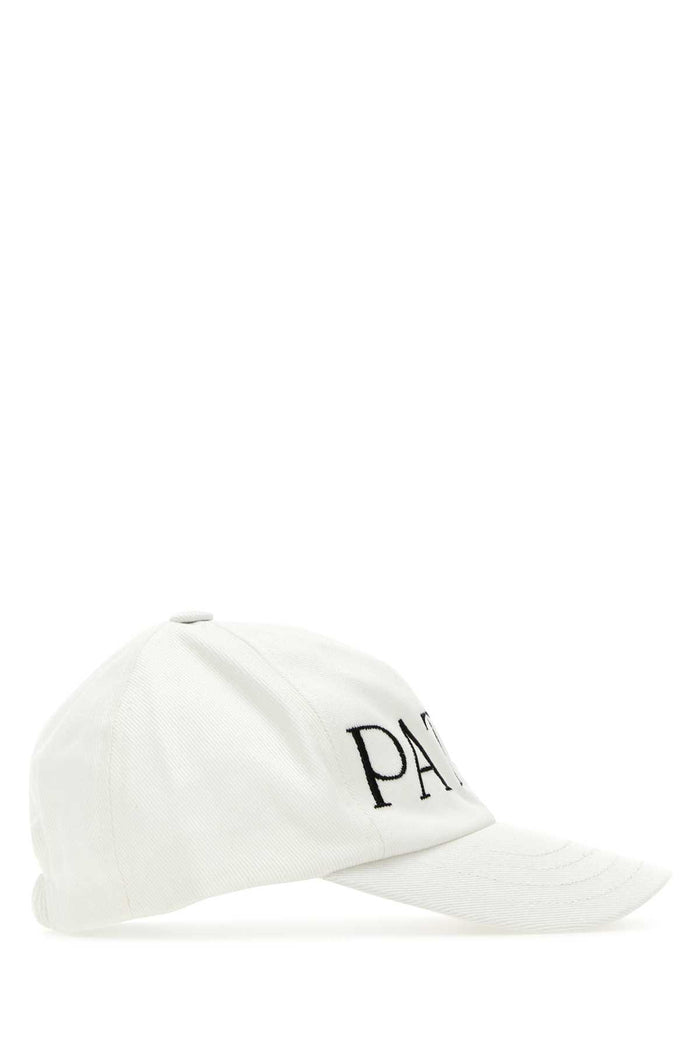 White Cotton Baseball Cap 090c Co - Cappelli E Fasce Per Capelli