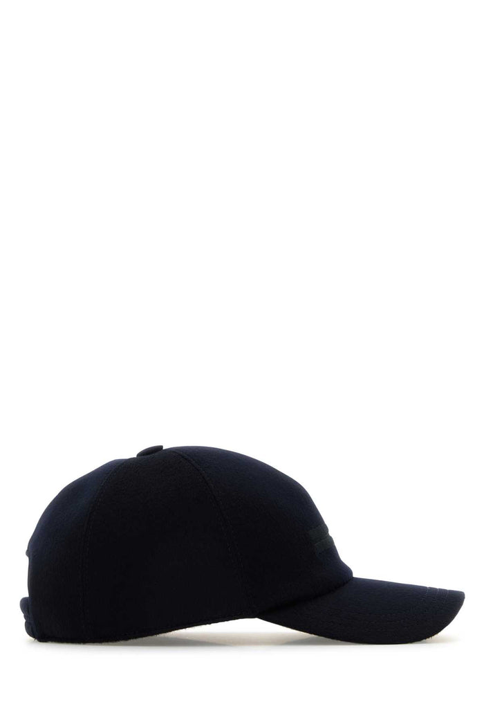 Midnight Blue Cashmere Baseball Cap Bl1 Cappelli